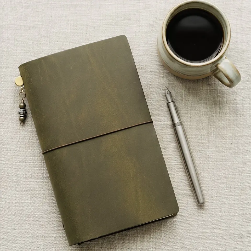 Bohemian  Notebook L Midori- Verde Oliva 5