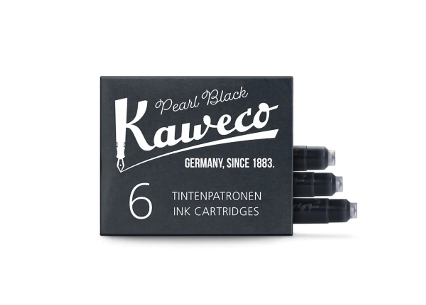 Cartuchos de tinta Kaweco Pearl Black 6pzs 1