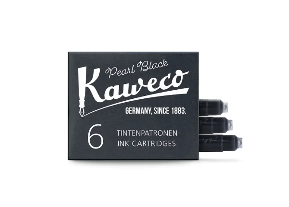 Cartuchos de tinta Kaweco Pearl Black 6pzs 1