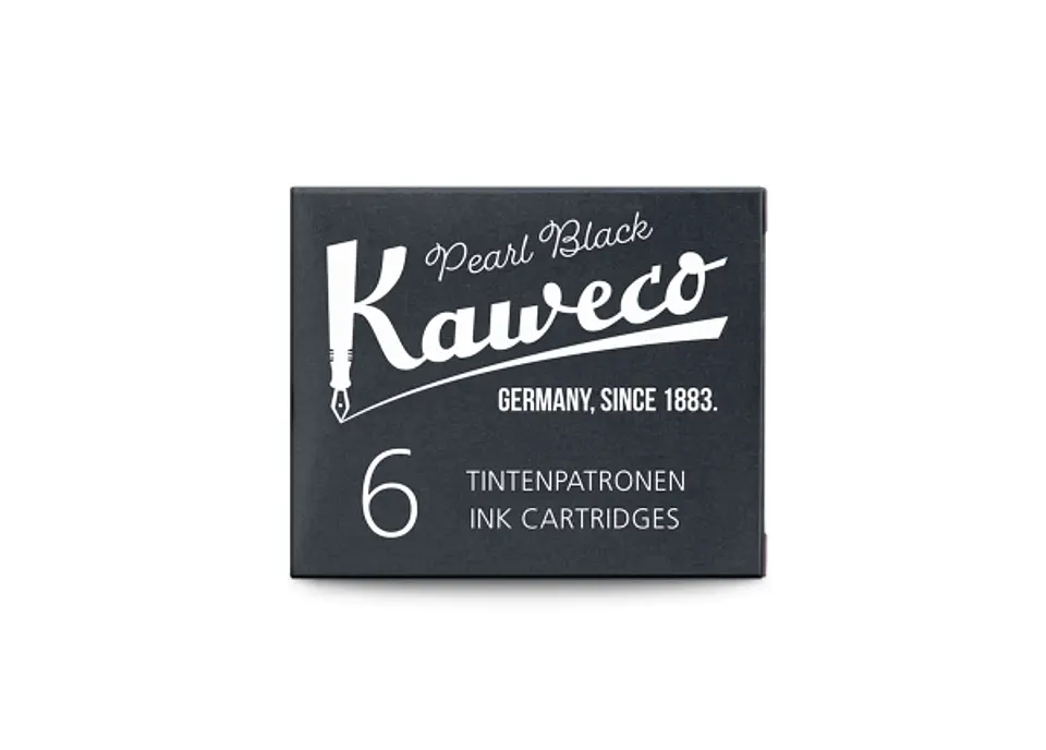 Cartuchos de tinta Kaweco Pearl Black 6pzs 2