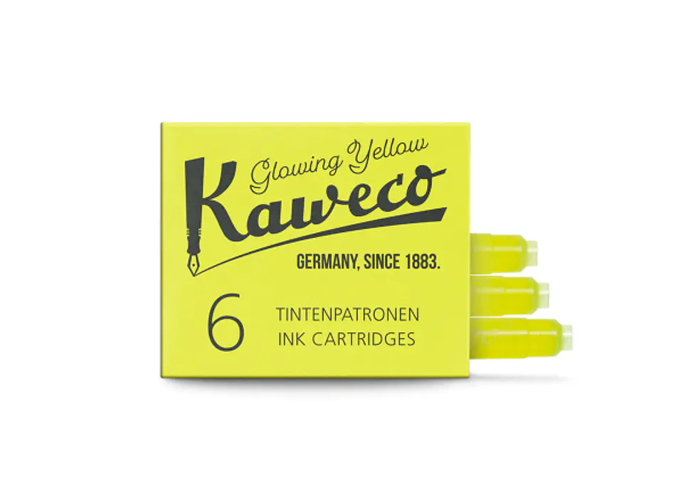 Cartuchos de tinta Kaweco Glowing Yellow  6pzs 1