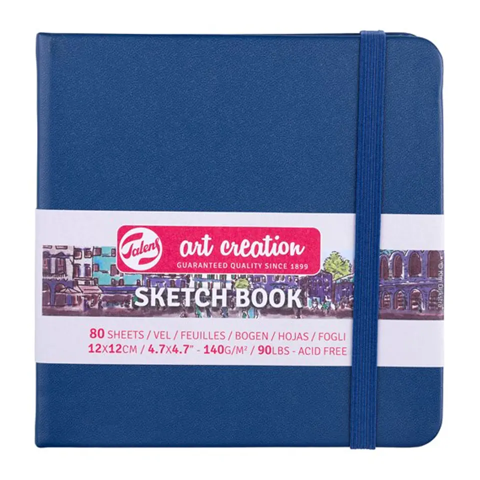 Cuaderno Croquis -  Azul Marino 12 x 12 cm 140 g 80 Hojas 1