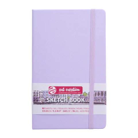 Cuaderno Croquis - Violeta pastel 13x21cm 140g 80 Hojas