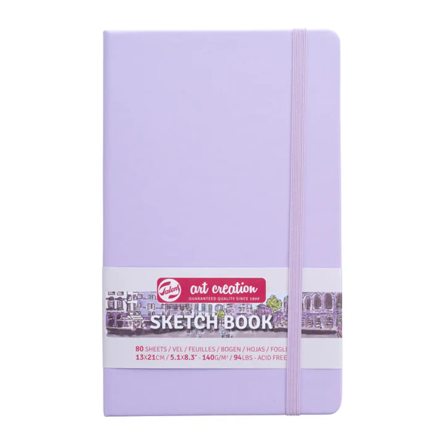 Cuaderno Croquis - Violeta pastel 13x21cm 140g 80 Hojas 1