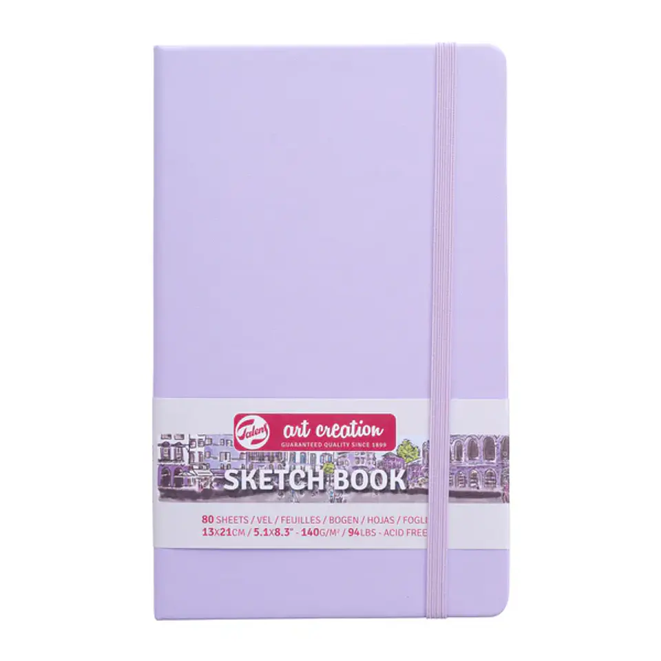 Cuaderno Croquis - Violeta pastel 13x21cm 140g 80 Hojas 1