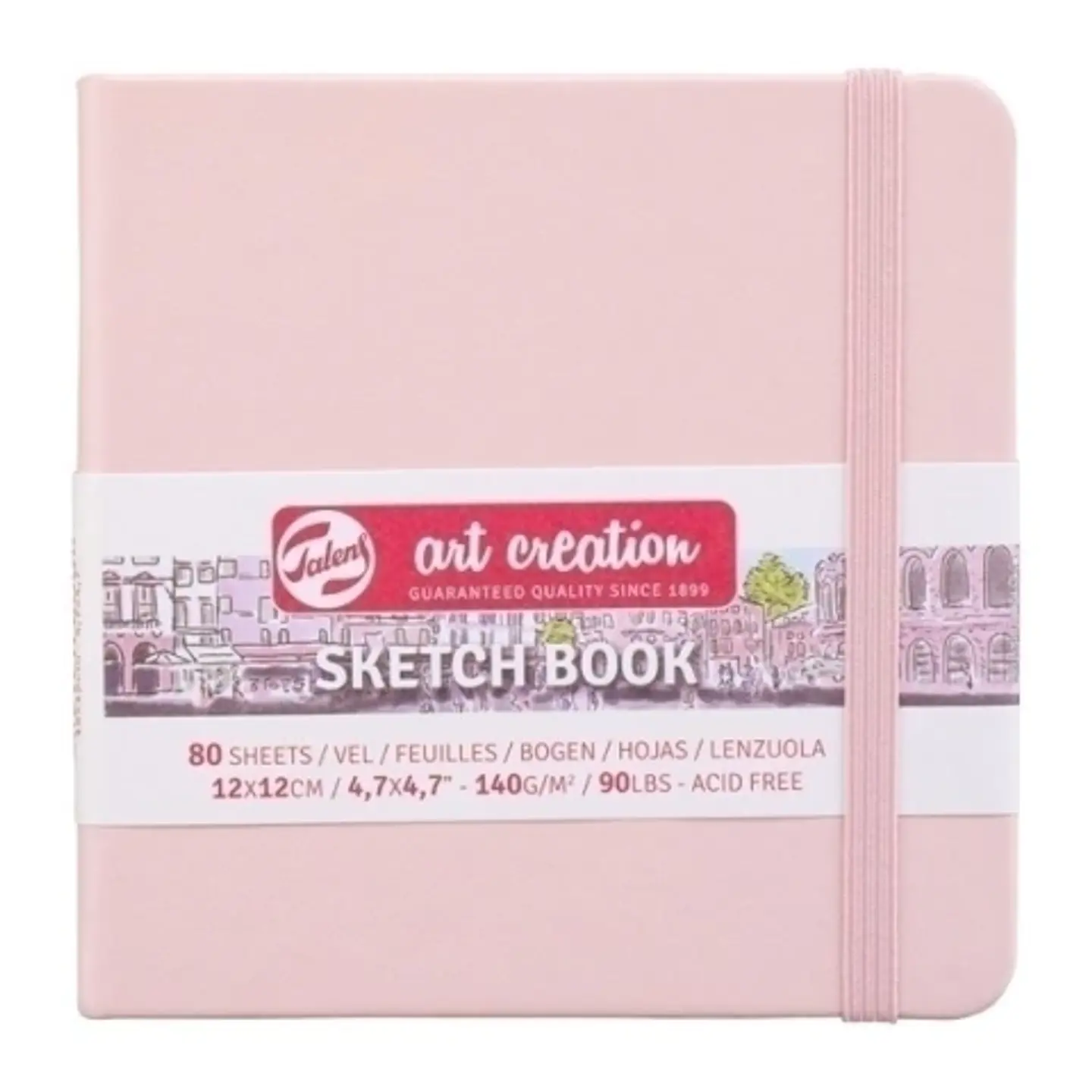 Cuaderno Croquis - Rosa Pastel 12x12cm 140g 80 Hojas 1