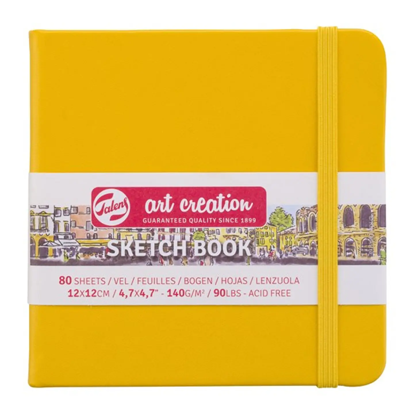 Cuaderno Croquis -  Amarillo 12x12cm 140 g 80 Hojas 1