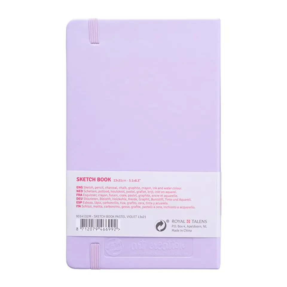 Cuaderno Croquis - Violeta pastel 13x21cm 140g 80 Hojas 2