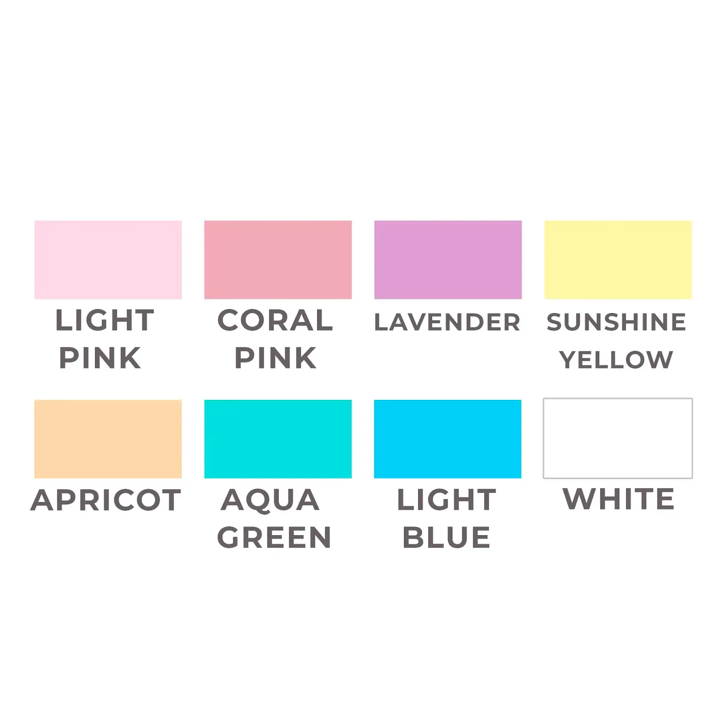 Set De 8 Colores Pasteles  1MR 3