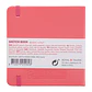Cuaderno Croquis Rojo Coral 12x12cm 140g 80 Hojas - Miniatura 2