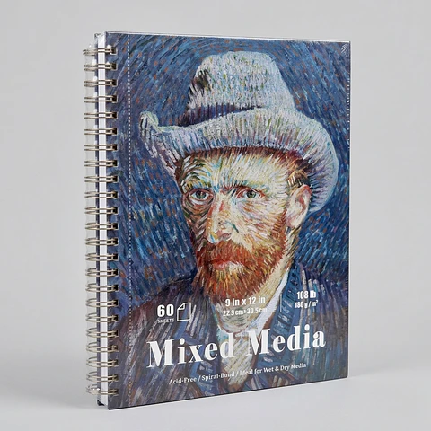 Croquera B5 con espiral - Rostro Van Gogh