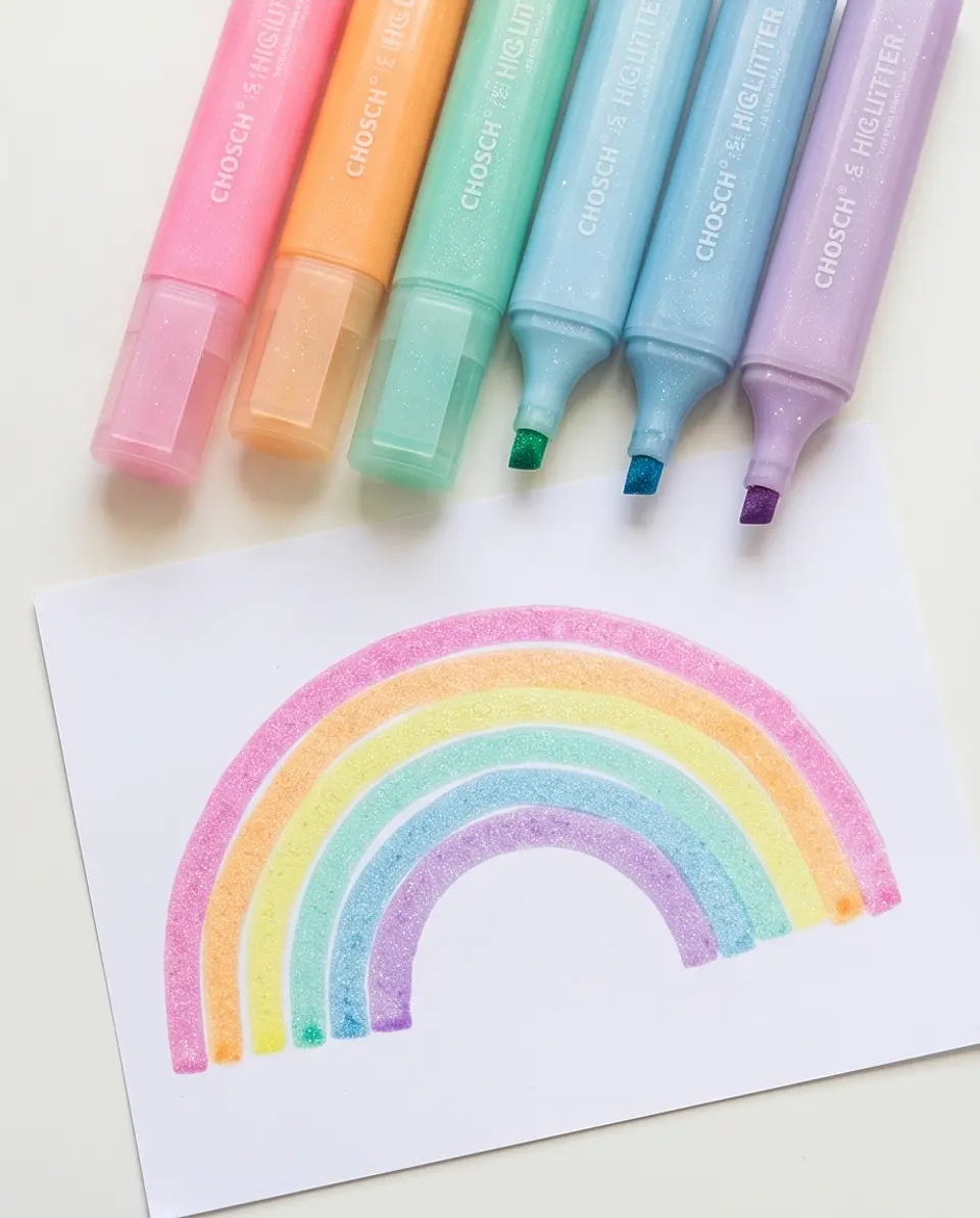 Set de Destacadores Pastel Glitter 2