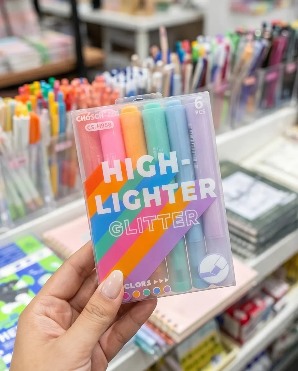 Set de Destacadores Pastel Glitter 4