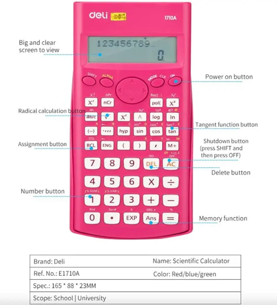 Calculadora cientifica 240 funcion 6