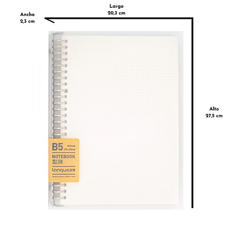 Libreta Anillada Con Hojas Recambiables B5 - CUADROS