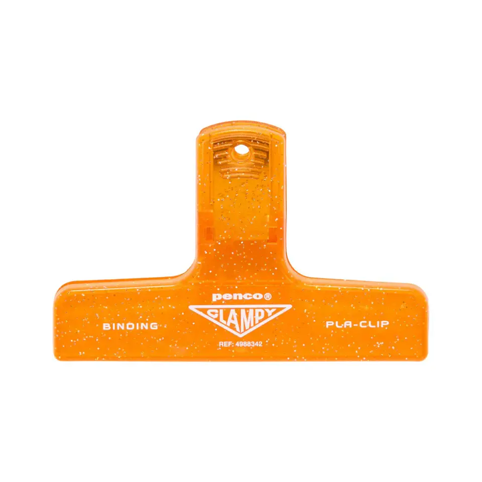 Penco – Clampy PlaClip – Naranja Glitter (10 x 6,5 cm) 1