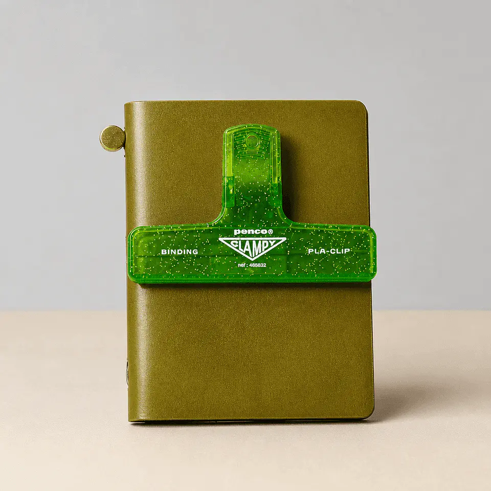 Penco – Clampy PlaClip – Verde Glitter  (10 x 6,5 cm) 3