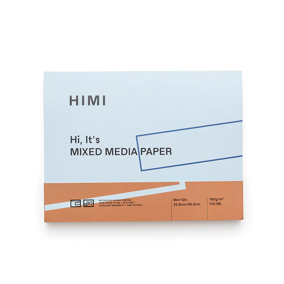 HIMI BLOCK PARA TÉCNICAS MIXTAS 22.9 * 30.5 CM 180 G * 90 HOJAS 1