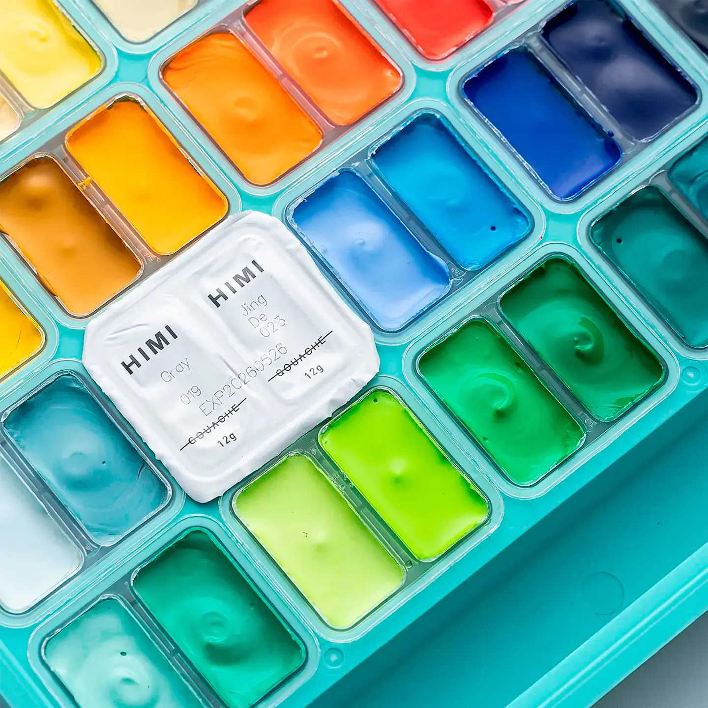HIMI SET GOUACHE 48 COLORES / 12GR + INCLUYE 3 PINCELES 3