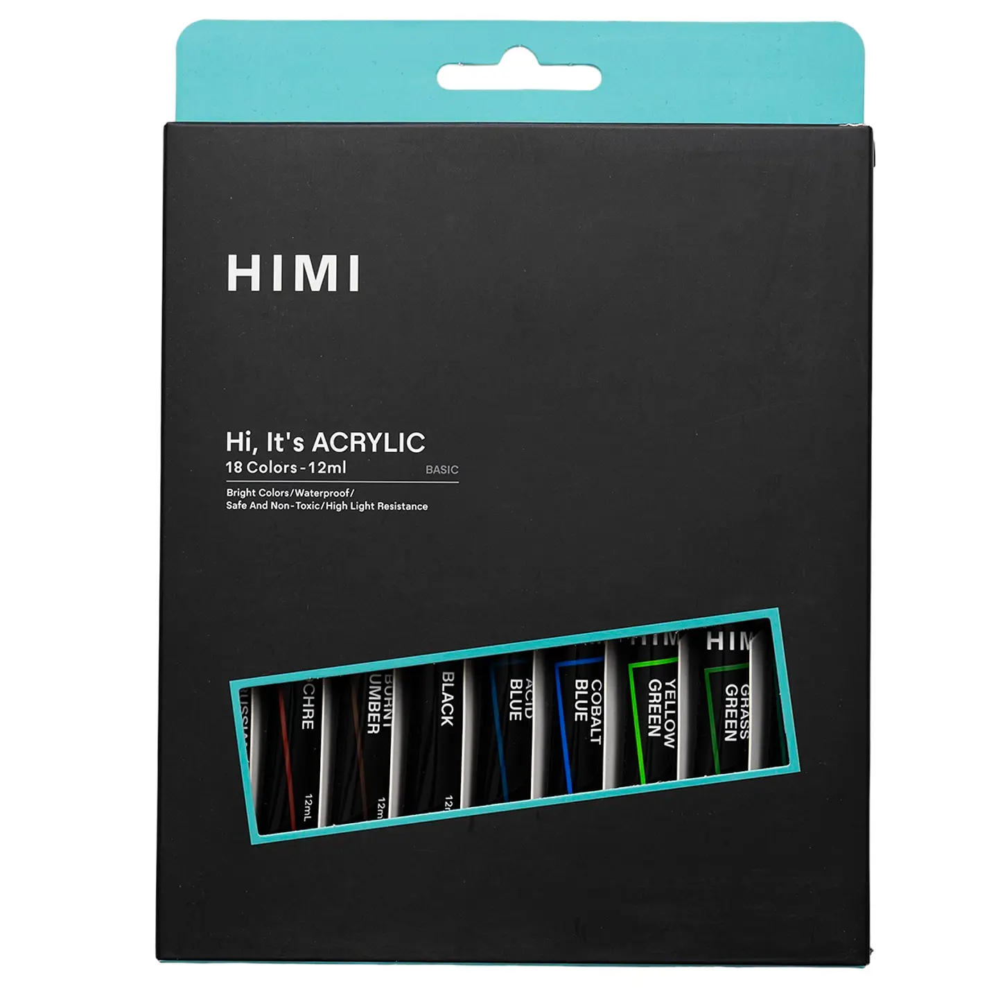 HIMI SET DE TUBO ACRILICO 12 ML 18 COLORES 1