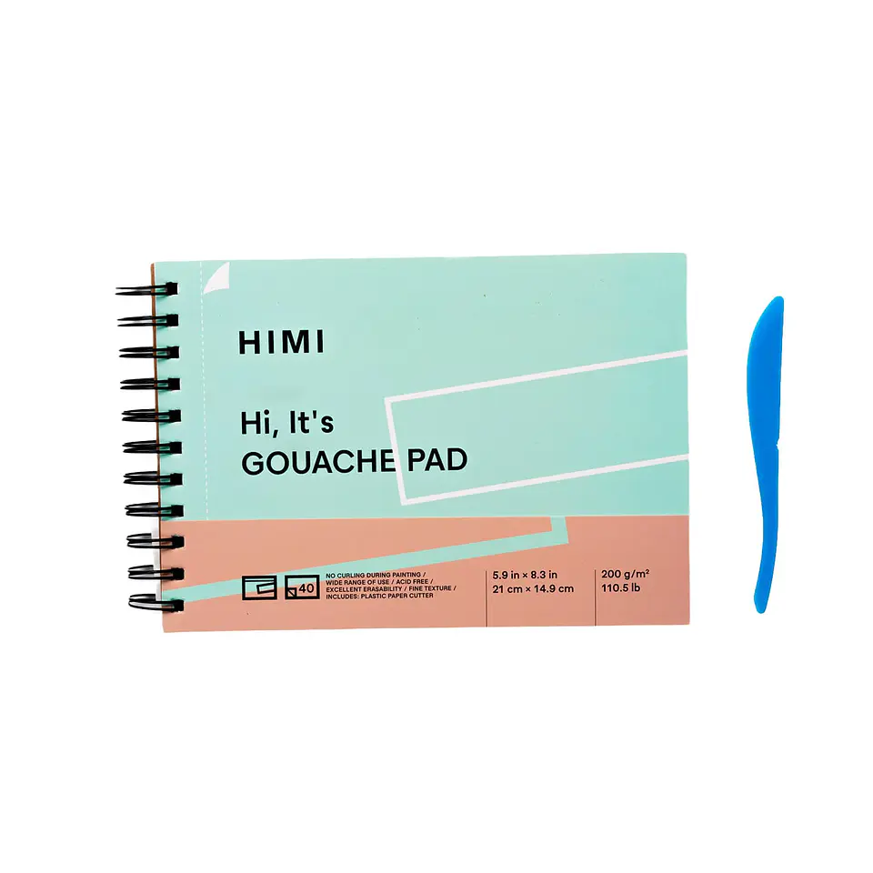 HIMI BLOCK PARA GOUACHE 21x15 CM 40 HOJAS 200G 2