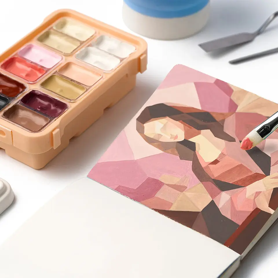 SET DE GOUACHE HIMI LOVELY PORTRAIT 12 COLORES 12G 6