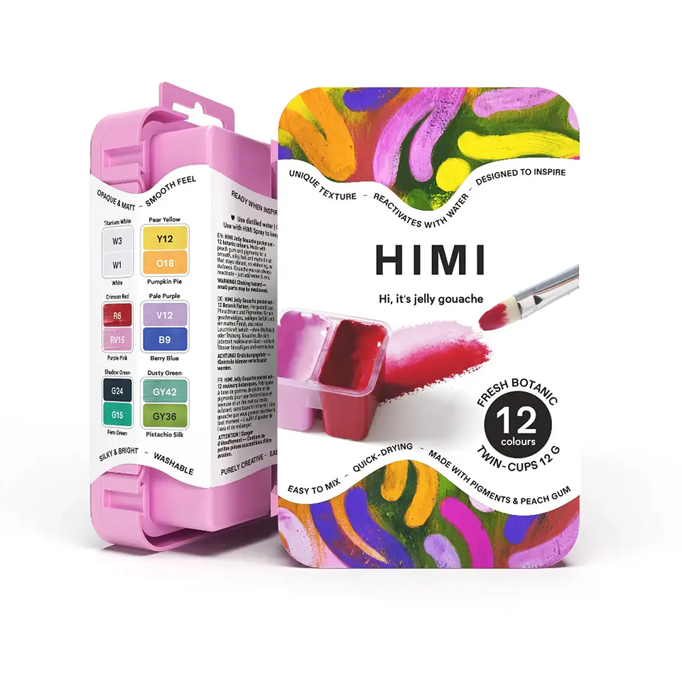 SET DE GOUACHE HIMI FRESH BOTANIC 12 COLORES 12G 7