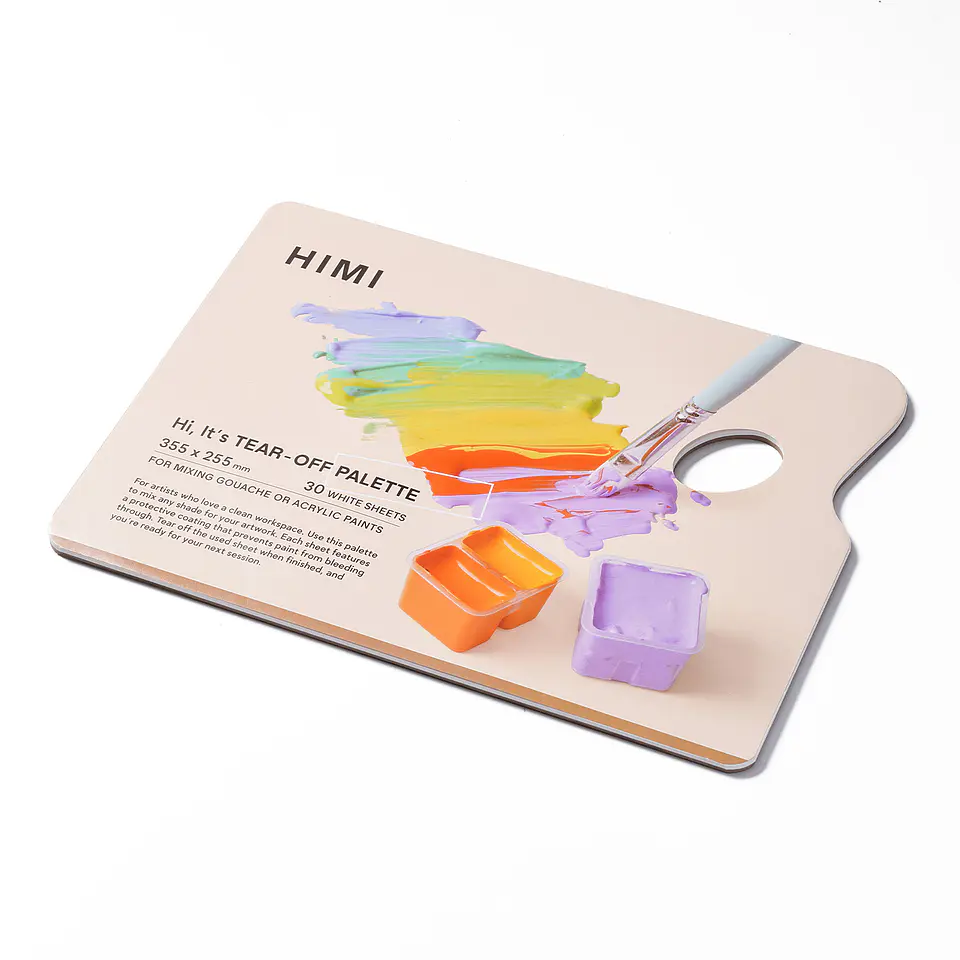 HIMI PALETA PAPEL DESECHABLE 35,5 X 25,5 CM 30 H PARA MANO 8
