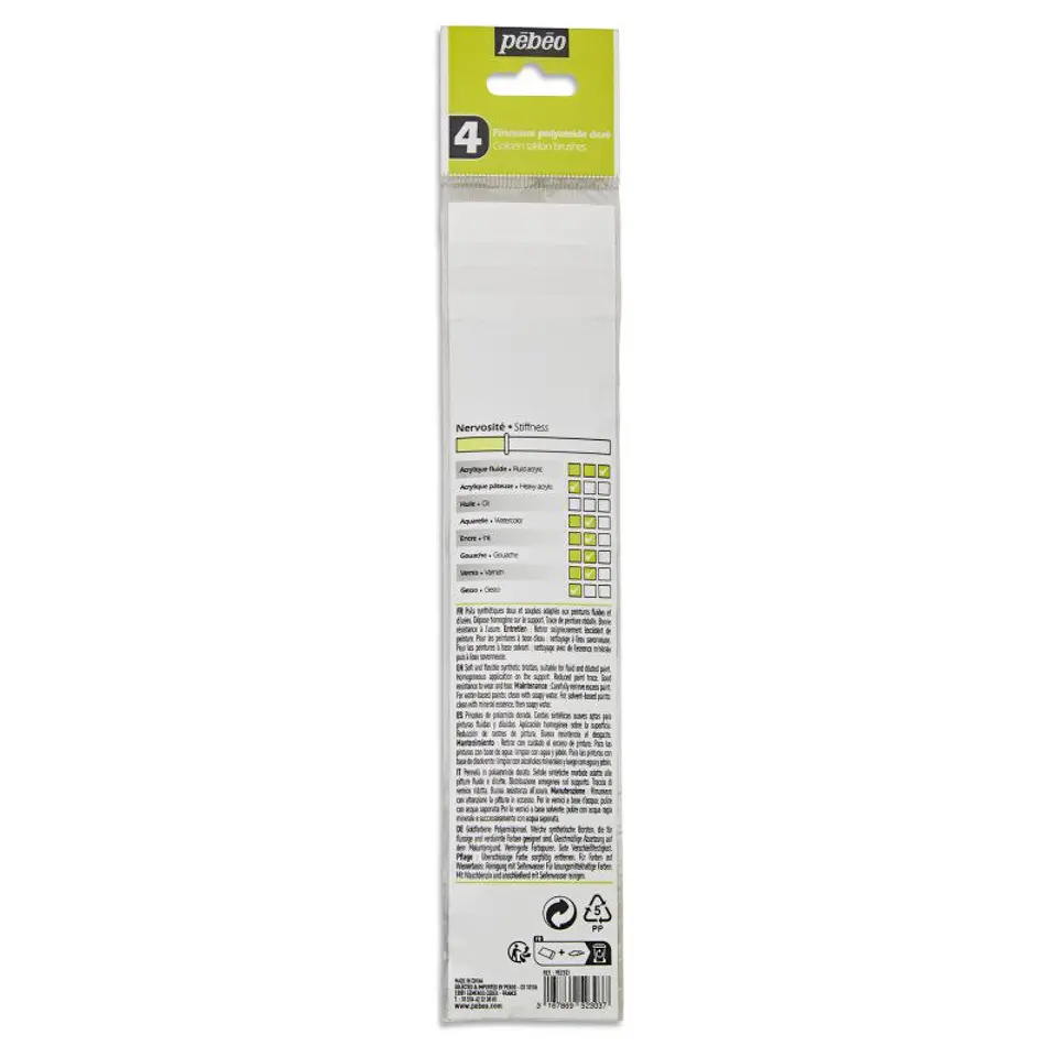 Set de pinceles Almendrados - 4 pcs  2