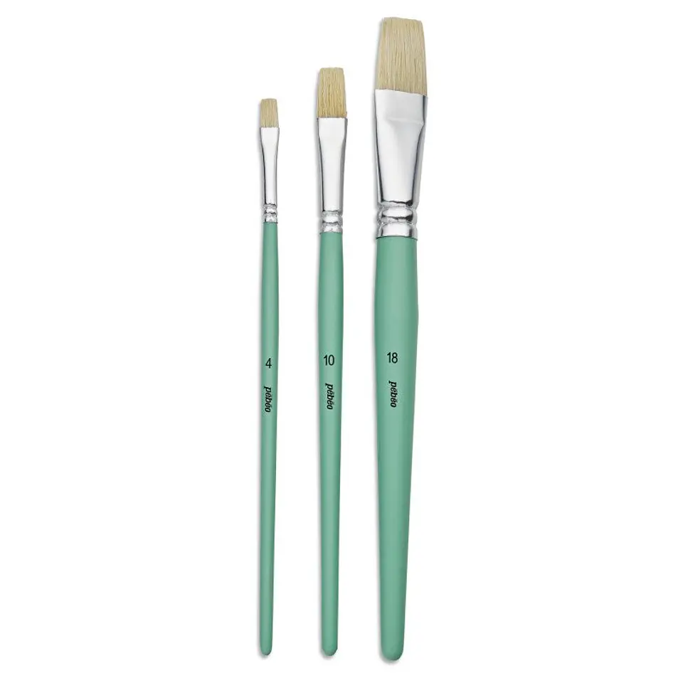 Set de pinceles cerdas blancas - 3 pcs 2