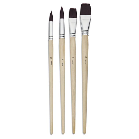 Set de Pinceles Mango largo - 4 pcs 