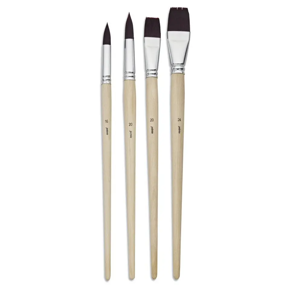 Set de Pinceles Mango largo - 4 pcs  1