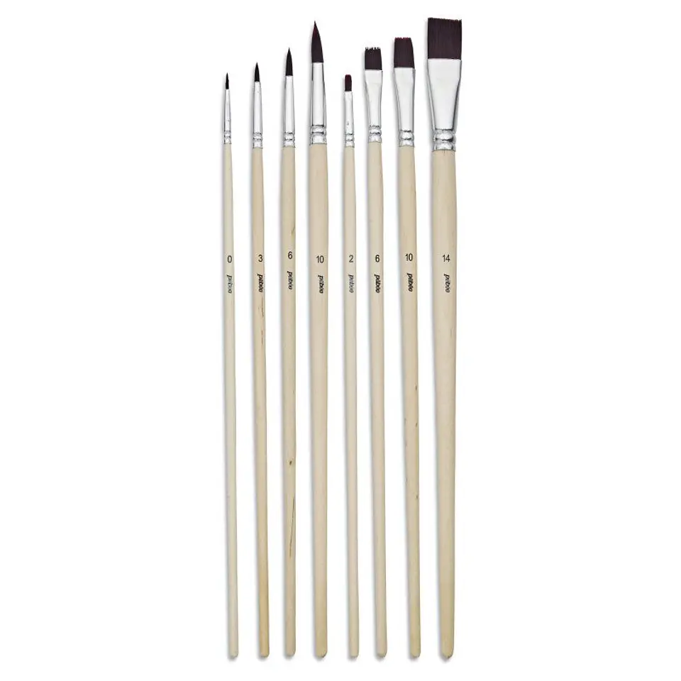 Set de pinceles mango largo -  8 pcs  2
