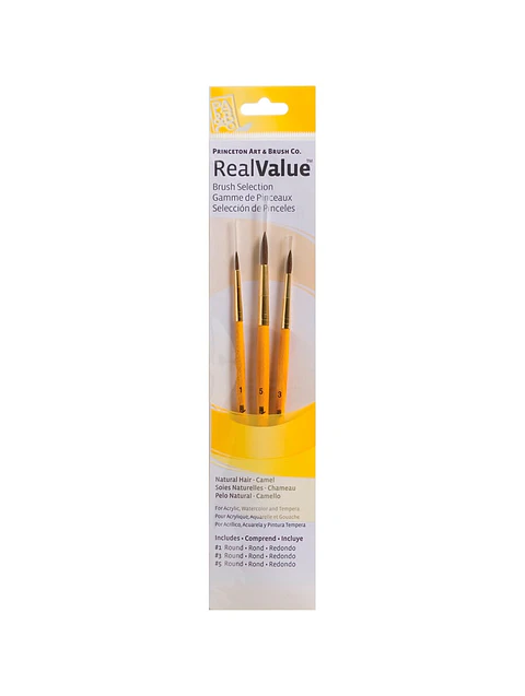 Set de pinceles Redondos Real Value -  3pcs 