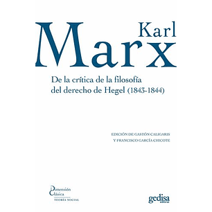 De La Critica De La Filosofia Del Derecho De Hegel (1843-1844)