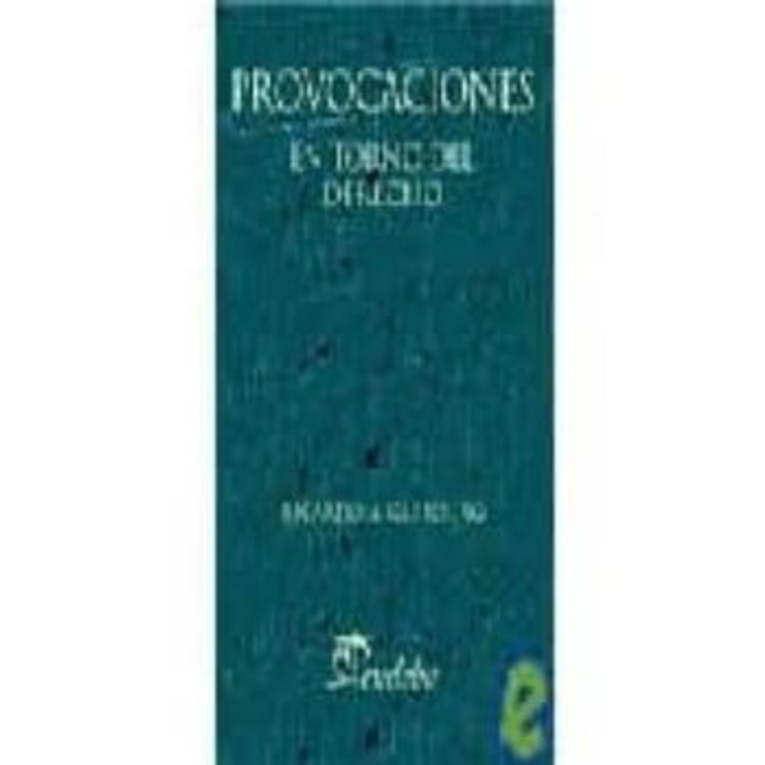 Provocaciones Entorno Del Derecho 1