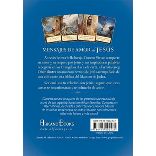 Mensajes De Amor De Jesus: Libro Y 44 Cartas Oraculo De Inspiracion