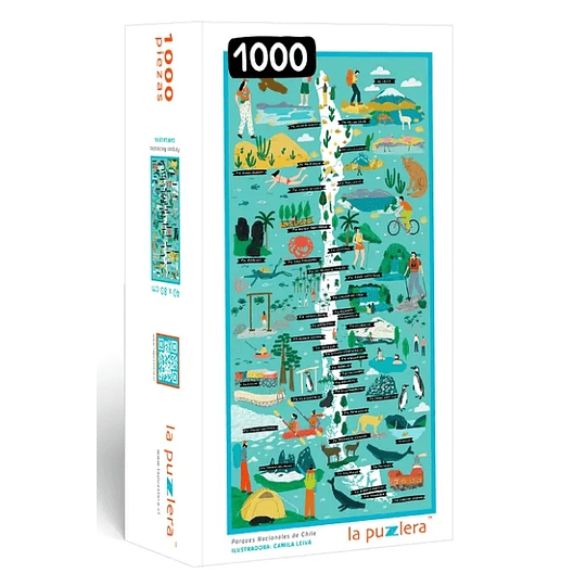 Puzzle 1000 Piezas Mapa Parques Nacionales De Chile