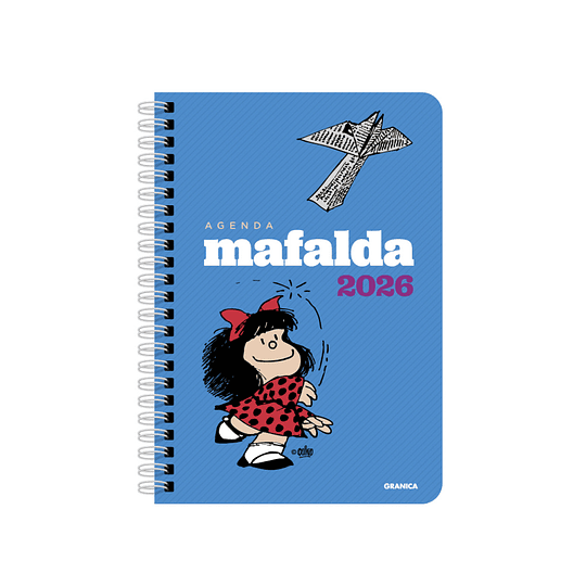 Agenda Mafalda 2026 Anillada Azul
