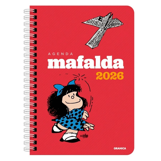 Agenda Mafalda 2026 Anillada Roja