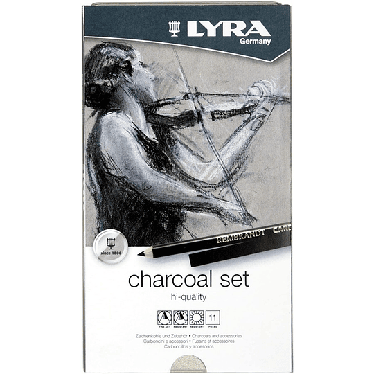 Set de Lápices Lyra Carboncillo / Charcoal | Lata de 11 piezas - Image 3