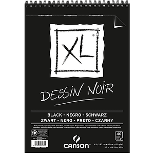 Croquera Hoja Negra Dessin Noir Canson XL A4  