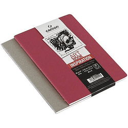 Pack de 2 Libretas Canson Art Book Inspiration 24 Hojas 10,5x14,8 (A6) Rojo y Gris
