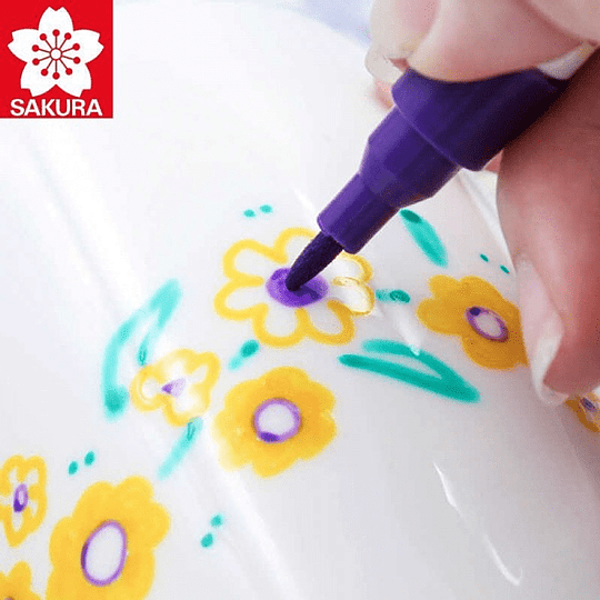 Set de 8 Marcadores para Porcelana, Cerámica y Vidrio Sakura Pen-Touch Ceramglass 1.0 mm  - Image 3