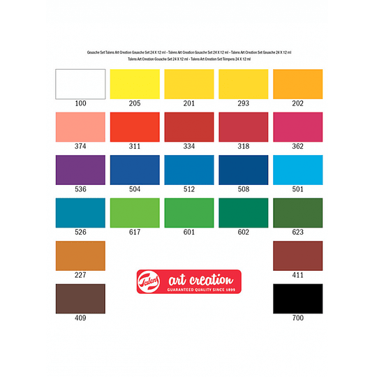 Set 24 Colores Gouache 12ml Talens Art Creation - Image 2