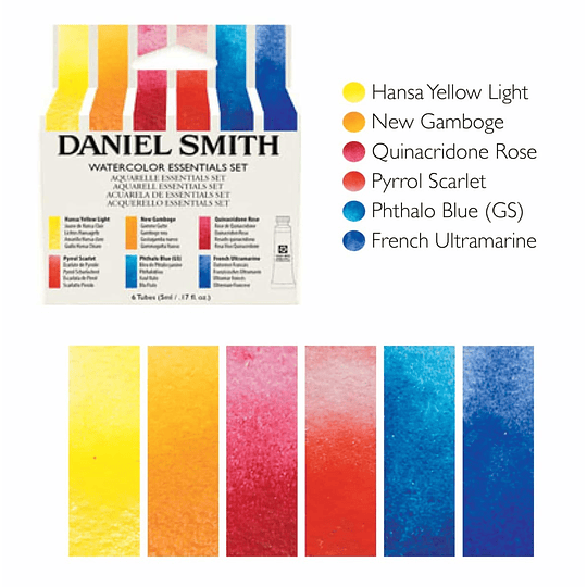 Acuarelas Daniel Smith Set Essentials 6 tubos de 5 ml - Image 2