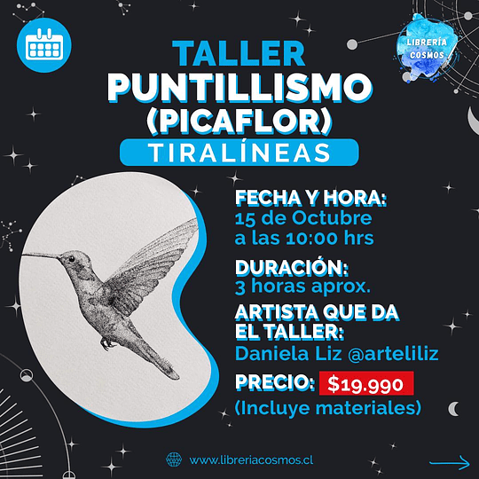 Taller Puntillismo Picaflor Tiralíneas