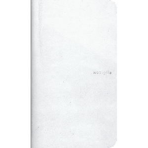 Sketchbook Tapa Cuero Blanco Hoja Crema 10 x 17,5 cm Noziglia