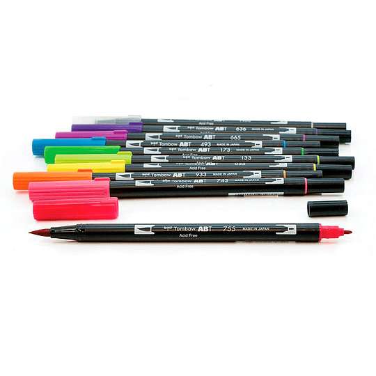 Set 10 marcadores Tombow Dual Brush Colores Vivos  - Image 4