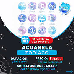 Taller Acuarela Zodiaco Cósmico 
